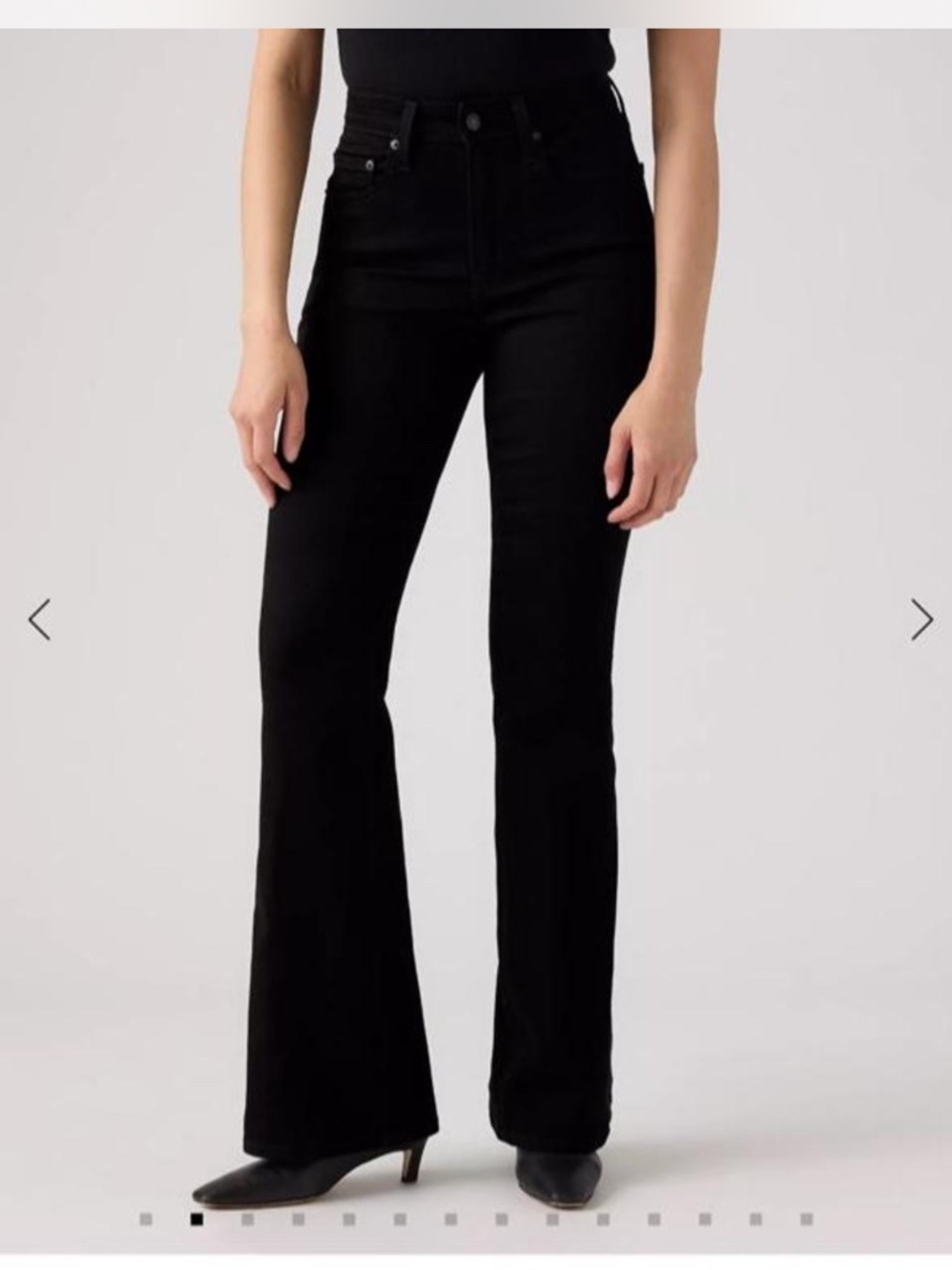 Leviās 726 High-Rise Flare Jeans Black Size 28